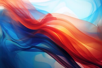 Background abstract of a Dynamic Multicolored Smoke Waves, fabric shapes, swirls and gradients
