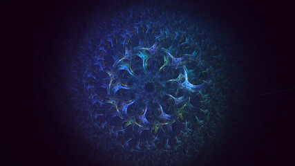 3D manual rendering abstract round light background