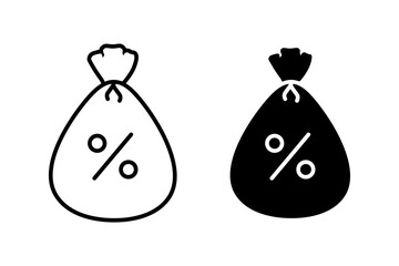 Tax icon vector set. Invoice symbol. Taxation