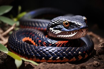 Fototapeta premium Beautiful snake from Namibia name Coral cobra