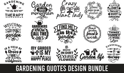 Gardening Quotes Design Bundle, Plant Quotes Design Bundle
