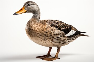Obraz premium Farmer feeding the ducks by the pond.Duck coop with ducks resting inside at farm,Generated with AI