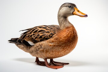 Obraz premium Farmer feeding the ducks by the pond.Duck coop with ducks resting inside at farm,Generated with AI