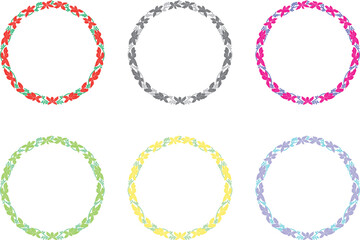 Set of 6 decorative circle border frames. Rope round wreaths for use as a decorative element, for logo or emblem. These pattern brush you can find in my portfolio
