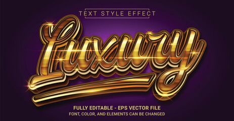 Luxury Gold Text Style Effect. Editable Graphic Text Template.