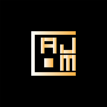 AJM letter logo abstract creative design. AJM unique design, AJM minimalist element design.	