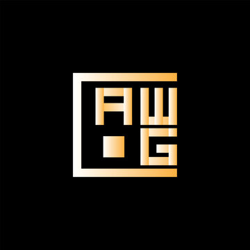 AWG letter logo abstract creative design. AWG unique design, AWG minimalist element design.	