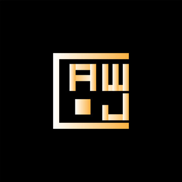 AWJ letter logo abstract creative design. AWJ unique design, AWJ minimalist element design.	