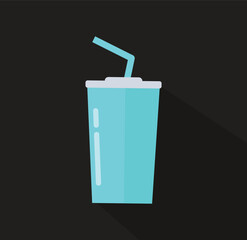 blue icon Disposable coffee cup cartoon graphic design
