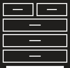 cabinet vector icon. cabinet, furniture, chair filled icons from flat business concept. Isolated black glyph icon, vector illustration symbol e