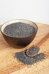 Poppy Seed, Blue Poppyseed Pile, Small Culinary Grains, Tiny Seeds, Oilseed Sprinkles