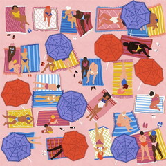 Simple 2D Relaxing Vector Illustration