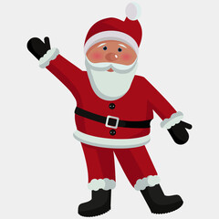 santa, christmas, claus, santa claus, vector, glove, belt, boots