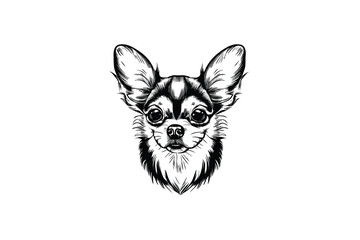Chihuahua's Charm: A Vector Study of the Character and Warmth in a Chihuahua's Head