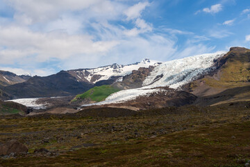 Campsite in Skaftafell Nature preserve in Iceland