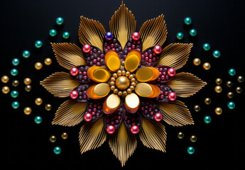 colorful mandala lotus illustration