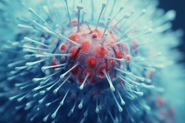 Virus strain under the microscope