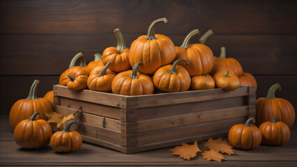 Autumn harvest pumpkin and squash background