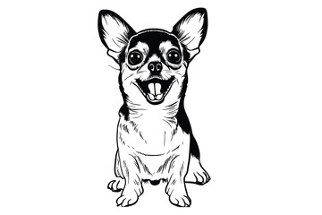 Charming Chihuahua Love: A Heartwarming Vector Illustration of a Beloved Chihuahua Dog