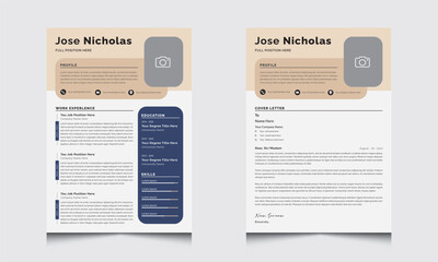 Professional Resume Layouts with Modern Resume and Cover Letter Layout