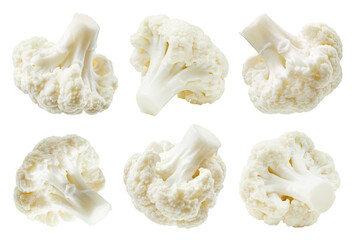 Cauliflower with clipping path isolated