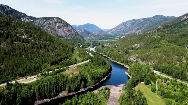Drone fottage of norwegian nature
