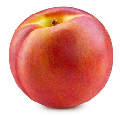 Fresh peach leaf isolated on white