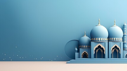 ramadan banner concept design with empty space ai generated