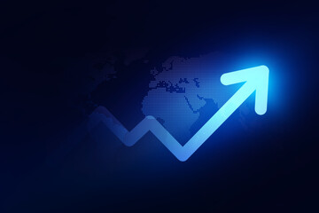 Stock market investment trading graph growth.Investment finance chart,stock market business and exchange financial growth graph.