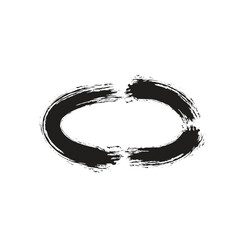 Abstract Horizontal Oval Grunge Shape Hand Drawn rounded shape
