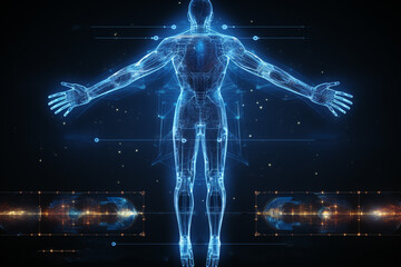 Physical human scanner technology concept.