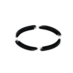 Naklejka premium Abstract Horizontal Oval Grunge Shape Hand Drawn rounded shape