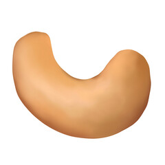 Cashew nut hand draw and paint on png file for decoration and online advertising 