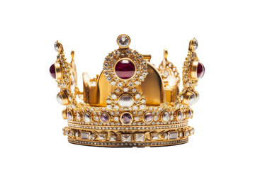 gold crown Isolated on a white Background PNG