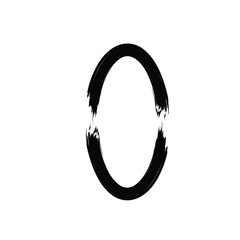 Abstract Vertical Oval   Grunge Shape Hand Drawn rounded shape