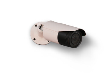 White CCTV Camera isolated on white. - 656918768