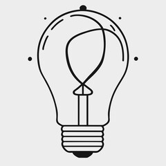 light bulb illustration icon idea