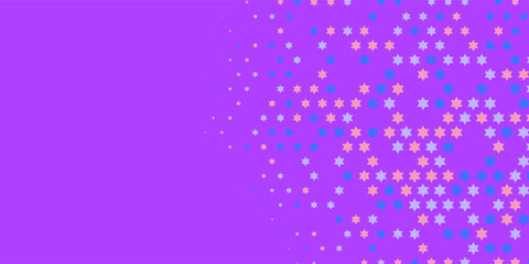Stars wide banner Two Color Abstract Illustration background beautiful wallpaper of colorful multi sizes stars