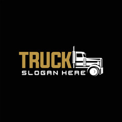 Cargo Truck logo design vector
