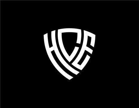 HCE creative letter logo design vector icon illustration