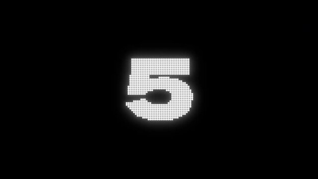 10 seconds countdown timer animation with glowing led board style