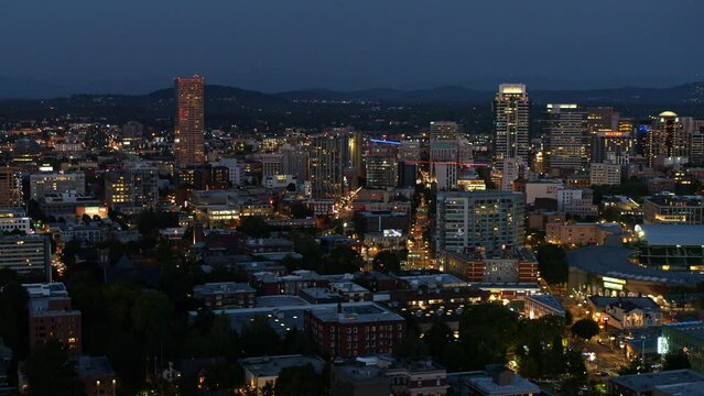 Portland City Lights From above