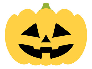 手描き風かわいいジャックオーランタンのイラスト素材