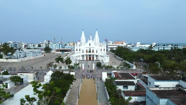  Velankanni Church South India, Tamil Nadu. or Our Lady of Vailankanni. Blessed Virgin Mary This Catholic Church is situated on coast of Nagapattinam