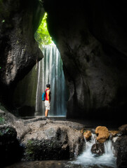 waterfall in the cave