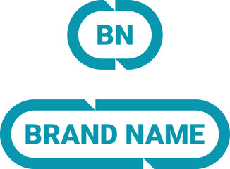 2D medical clinic logo with brand name. Simple brand name icon. Creative design element. Visual identity. Suitable for healthcare, medical facility and hospital.