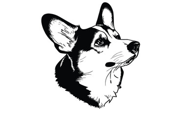 Cute Corgi: A Vector Illustration of the Adorable Corgi Dog