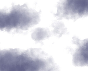 四隅に雲がある水彩風のイラスト　背景　