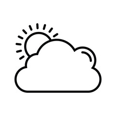 Weather line icon. Web symbol for web and apps. Sign design in outline style. Weather stroke object.