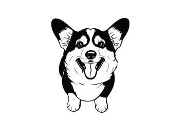 Cute Corgi: A Vector Illustration of the Adorable Corgi Dog